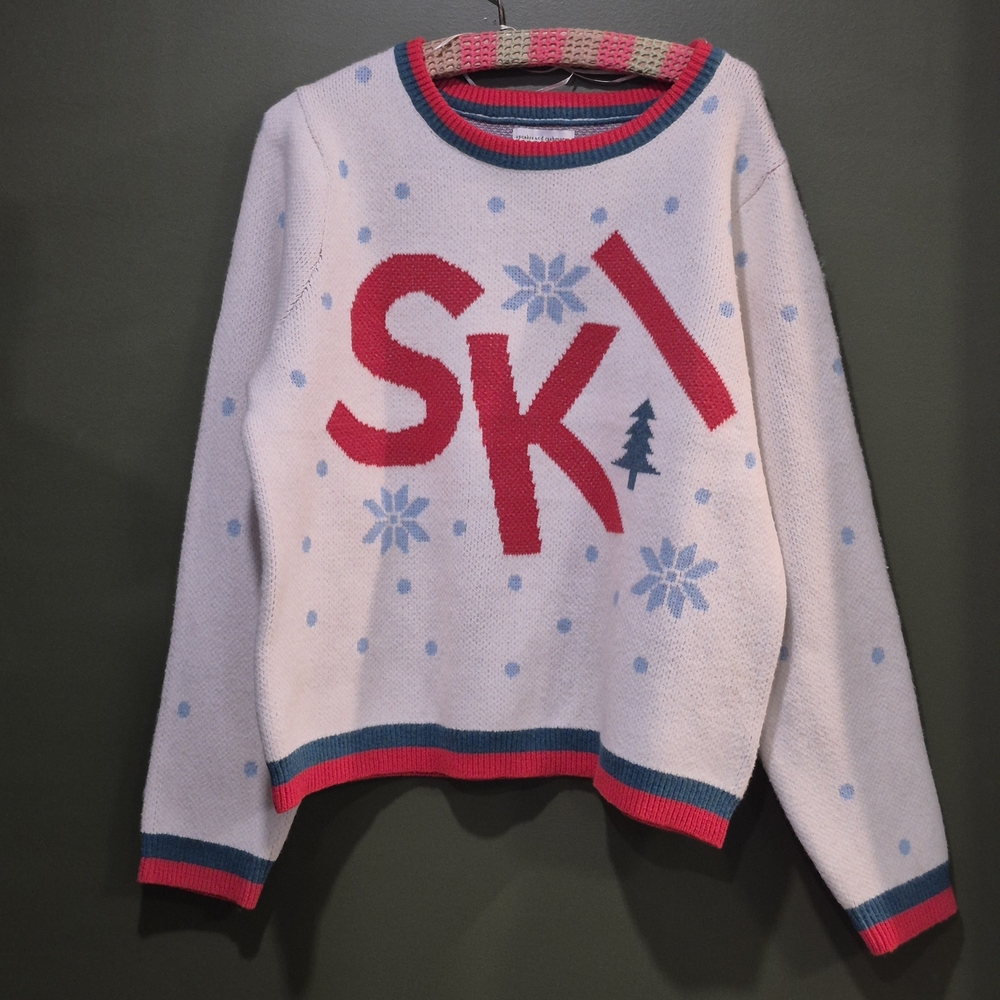 Cupcake & Cashmere Women's Pink and Blue Sweater - XL
